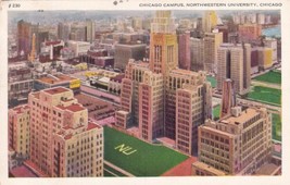 Aerial View Northwestern University Campus Chicago Illinois IL 1939 Postcard D56 - £2.33 GBP