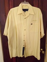Men&#39;s Phat Farm New York Yellow Checked Button Up Short Sleeve Shirt Siz... - $19.80