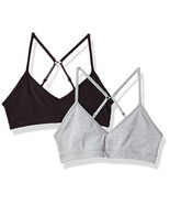 Two (2) Hanes Girls&#39; Comfort Flex Seamless J-Hook Bralette Small 6-6X NW... - £8.84 GBP