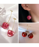 Sweet and Cute Cherry Dangle Earrings - £5.89 GBP