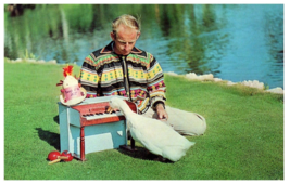 Arturo the Piano Playing Duck at Caribbean Gardens Florida Postcard Posted 1968 - £5.29 GBP