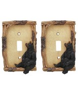 Ebros Black Bear By Branch Twigs Wall Light Cover Set of 2 Single Toggle... - $492.04 MXN