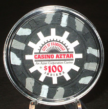 (1) $100. Casino Aztar Casino Chip - Evansville, Indiana - 1995 - Primar... - £23.85 GBP