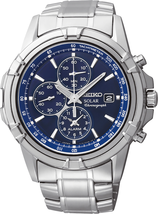 Seiko Solar Alarm Chronograph Men Watch SSC141 - £232.76 GBP