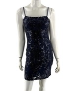 B Darlin Juniors Sequined Bow Back Mini Bodycon Dress Size 11/12 Navy Bl... - $67.46 CAD
