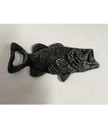 Fish Bottle Opener Largemouth Bass Cast Iron Large 6&quot; Fishing Green Lake... - $19.55 CAD