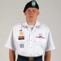 NEW MENS ARMY SERVICE SHORT SLEEVE UNIFORM ASU Dress White Shirt ALL SIZES - $911.89 MXN