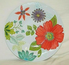 Melamine 11&quot; Serving Platter Plate Colorful Spring Flowers Fun Floral De... - £15.81 GBP