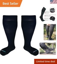 Tailored Fit Compression Socks with Anti-Friction for Wide Calves - Extr... - $40.50