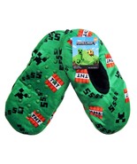 CREEPER MINECRAFT MOJANG Boys Fuzzy Babba Slippers Size S/M (8-13) or M/... - £10.38 GBP+