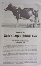 Vintage New Salem North Dakota Home Of the World’s Largest Holstein Cow ... - $4.09 CAD