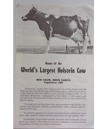 Vintage New Salem North Dakota Home Of the World’s Largest Holstein Cow ... - $2.99