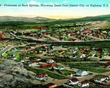 Panorama of Rock Springs WY Coal District Mining Linen Postcard T12 - £3.92 GBP