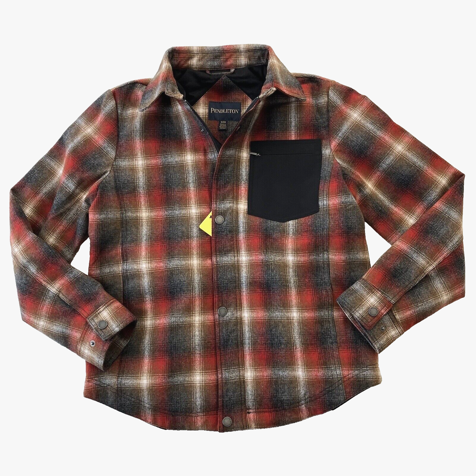 Pendleton Mens Two-Layer Wool Blend Shirt Jacket Red S