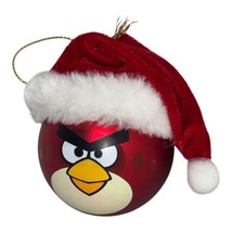 Rare 2012 Red Angry Birds With Red Santa Claus Hat Christmas Tree Ornament - $9.50