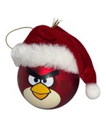 Rare 2012 Red Angry Birds With Red Santa Claus Hat Christmas Tree Ornament - $13.03 CAD