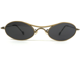 Vintage la Eyeworks Sunglasses VOX 455 Gold Round Oval Frames with Black Lenses - £67.36 GBP