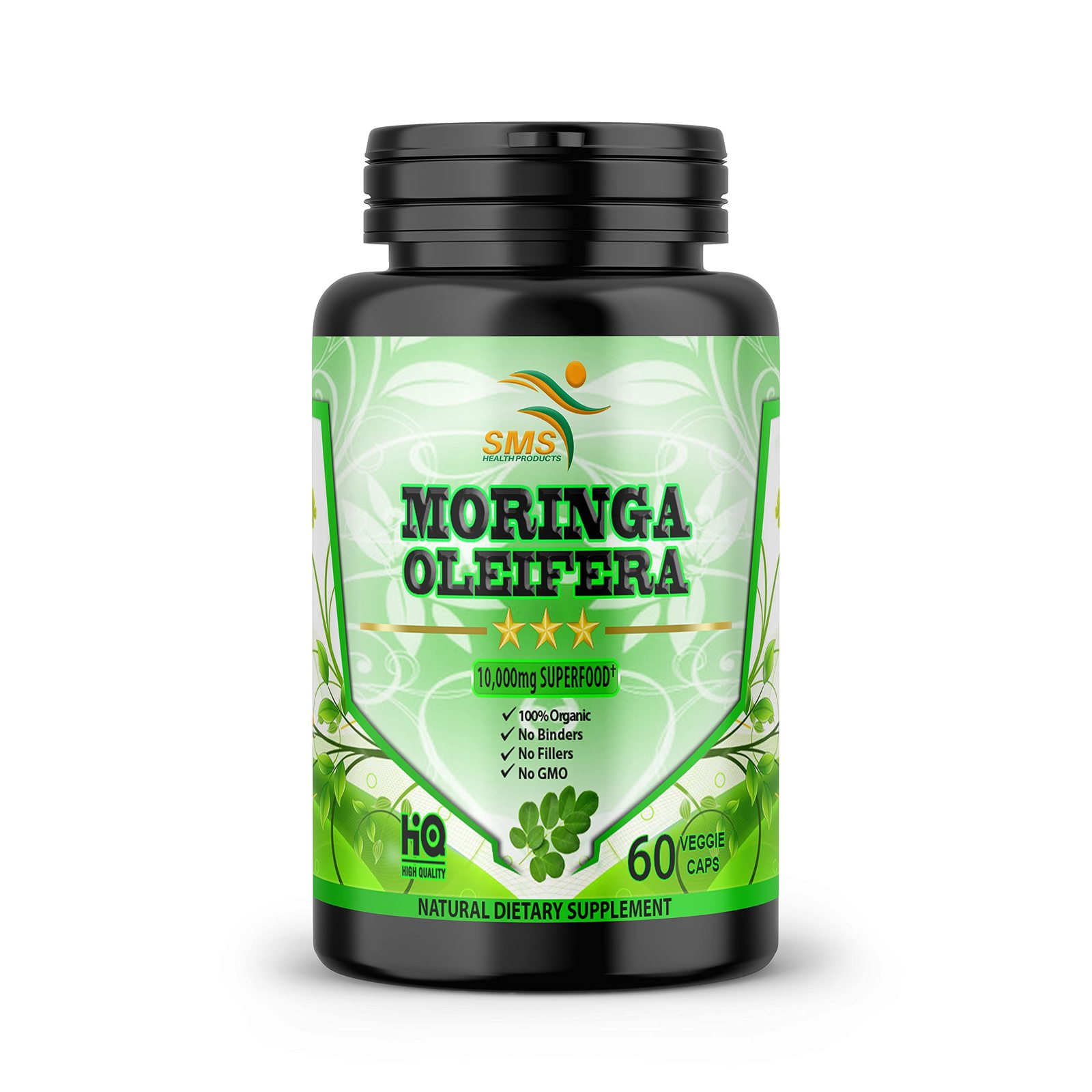 Moringa Capsules Equiv to 10,000 mg Powder - Immune Support Green Superf... - $13.99