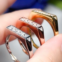 New Hot Sale Natural Moissanite Ring Princess Moissanite Pass Diamond Test Luxur - £70.97 GBP