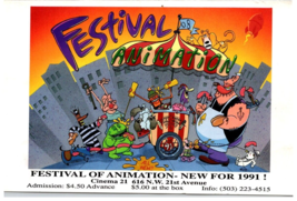 1991 Spike &amp; Mike&#39;s Festival of Animation Program Rugrats Short Premiere - £12.00 GBP