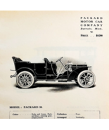 1908 Packard Motor Car Company Model 30 Print Catalog Advertisement F14E - $18.92 CAD