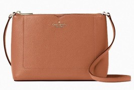 R Kate Spade Harlow Crossbody Brown Pebbled Leather WKR00058 NWT $279 Retail FS - £88.48 GBP