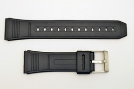 22mm Watch  BAND Strap Fits CASIO DBC-62 Data Bank Black Rubber  - £10.23 GBP