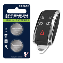 Jaguar Keyfob Replacement Battery Panasonic CR2032 Lithium (2 Pack)+Trac... - $3.95