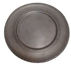 Antique Pewter Plate 11&quot; Textured Edge Serving Platter Possible Church P... - $82.11