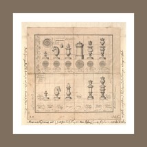 Chess Pieces Illustration Poster Print 14x14 in / 36x36 cms  - $25.95