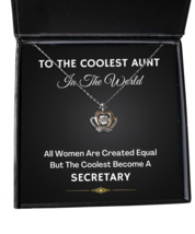 Secretary Aunt Necklace Gifts - Crown Pendant Jewelry Present From Niece or  - £39.07 GBP