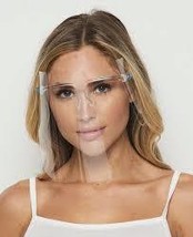 Pack of 10 Face Shields - Eye Glass Frame Style  - £7.85 GBP