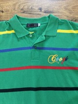 Vintage Australian Mens XXL COOGI Striped Polo Green Red Yellow Embroidered - £27.06 GBP