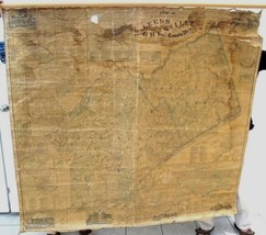 Map United Counties Leeds &amp; Grenville By Walling 1861 Rare Canada Map 5ft X 5ft - £408.73 GBP
