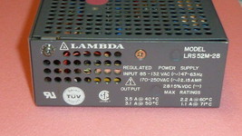 NEW LAMBDA LRS-52M-28 REGULATED Power Supply INPUT 85-132 VAC(~) 47-63Hz... - $150.00