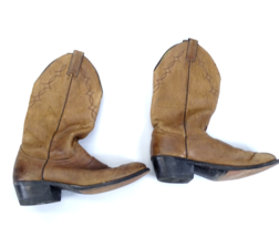 Vintage JP Marron Ouest Cowboy Bottes Taille 9.5 D 6553 Cuir - £22.68 GBP