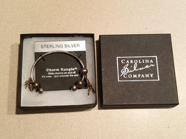 Carolina Silver Co. Kohl&#39;s Sterling Silver Charm Bangle Bracelet (NEW) - £23.23 GBP