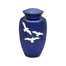 Large/Adult 210 Cubic Inches Blue Birds Funeral Cremation Urn for Ashes - £111.90 GBP