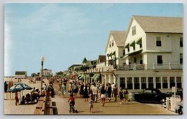 Ocean City MD Boardwalk Looking South Retro Cars Hotels Maryland Postcard B48 - £12.47 GBP