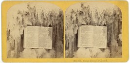 c1900&#39;s Real Photo Stereoview Kilburn Bros. Open Bible at Water Nymph&#39;s Chapel - £14.58 GBP
