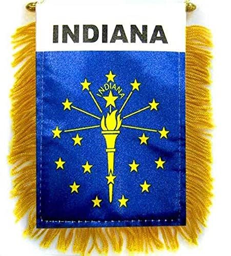 INDIANA FLAGS AND BANNERS (Mini Banner) - $2.88