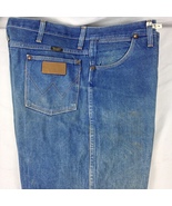 Wrangler 936DEN &quot;Light Stains&quot; Blue Jeans Mens Tag Size 40x34  Heavy Sta... - £7.83 GBP