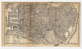 1881 Antique City Map Of Antwerp / Antwerpen / Anvers / Belgium - £21.86 GBP