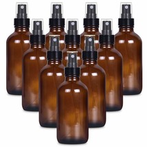 4 oz Empty Small Glass Spray Bottles for Cleaning Solutions - Amber Glass 10Pack - £19.77 GBP