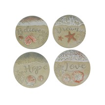 Coastal Beach Inspirational Garden Sculpture Decorative Wall Art Decor Set - £41.74 GBP