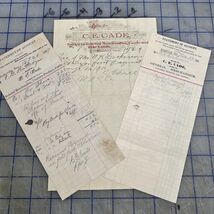 Ephemera Letterhead Receipts C. E. Cade Burkeville Texas Newton County 1... - $25.31 CAD
