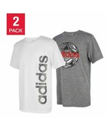 adidas Youth 2-pack Cotton Tee, WHITE - GREY, M(10/12) - €13,53 EUR