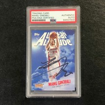 2005-06 Topps All-Star Altitude #AS-MG Manu Ginobili Signed Card AUTO PSA Slabbe - £359.70 GBP