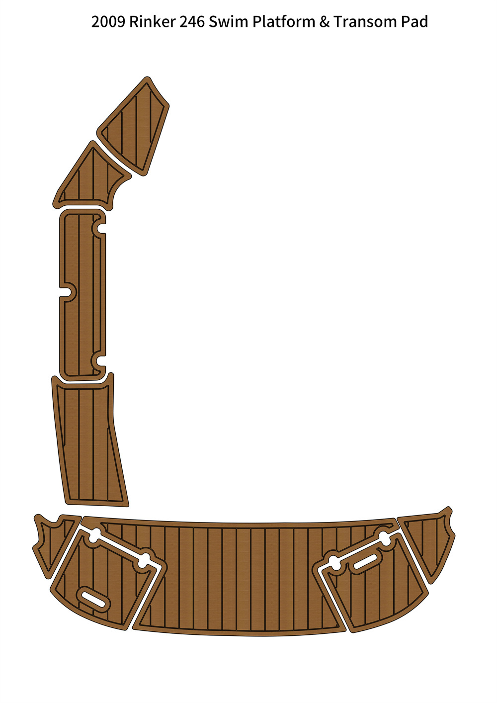 2009 Rinker 246 Swim Platform Step Pad Boat EVA Foam Faux Teak Deck Floo... - $335.00