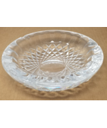 Mid Century Modern Ashtray French Large Cut Glass Starburst Crosshatch  - $28.45